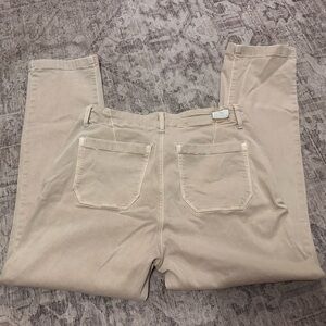 PAIGE Women's Straight Leg Jeans in Light Tan